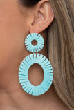 Foxy Flamenco - Blue earrings by paparazzi