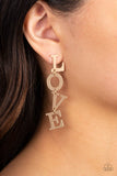 L-O-V-E - Gold Earrings  by Paparazzi