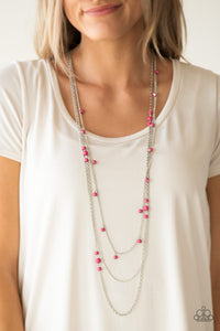 Laying The Groundwork - Pink necklace by paparazzi