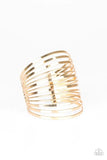 Front Line Shine - Gold Cuff Bracelet by Paparazzi