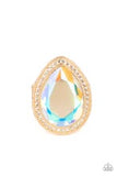 Illuminated Icon - Gold Ring by Paparrazi